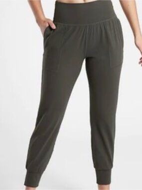 Athleta Salutation Jogger Women's High-Waist PowerVita Olive - L